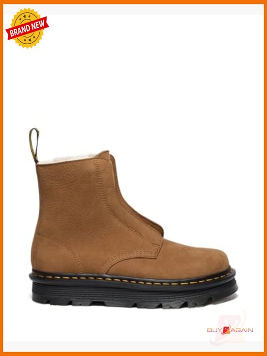 Unisex Leather Combat Boots Slip-On Ankle Boots Motorcycle Style main image 4